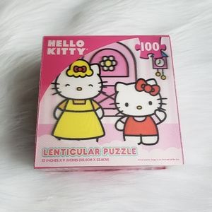 Hello Kitty New in box family 100 piece lenticular puzzle